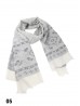 Floral Printed Two-Tone Scarf W/ Fringe